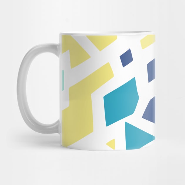 Rigid Blue Yellow Abstract Design by Golptika Design